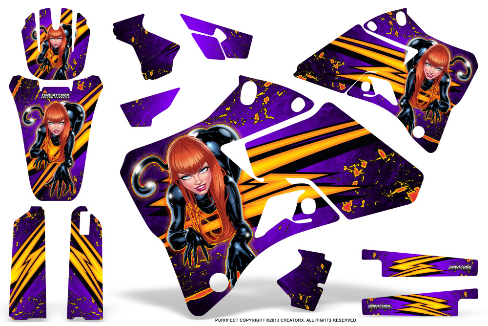 Yamaha YZ 125-250 96-01 Graphics Kit Purrfect Purple